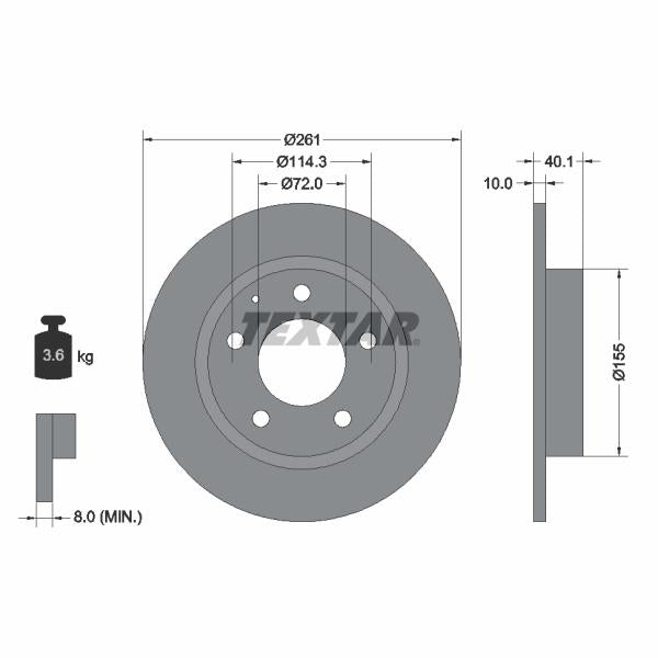 TEXTAR 92062100 Brake Disc