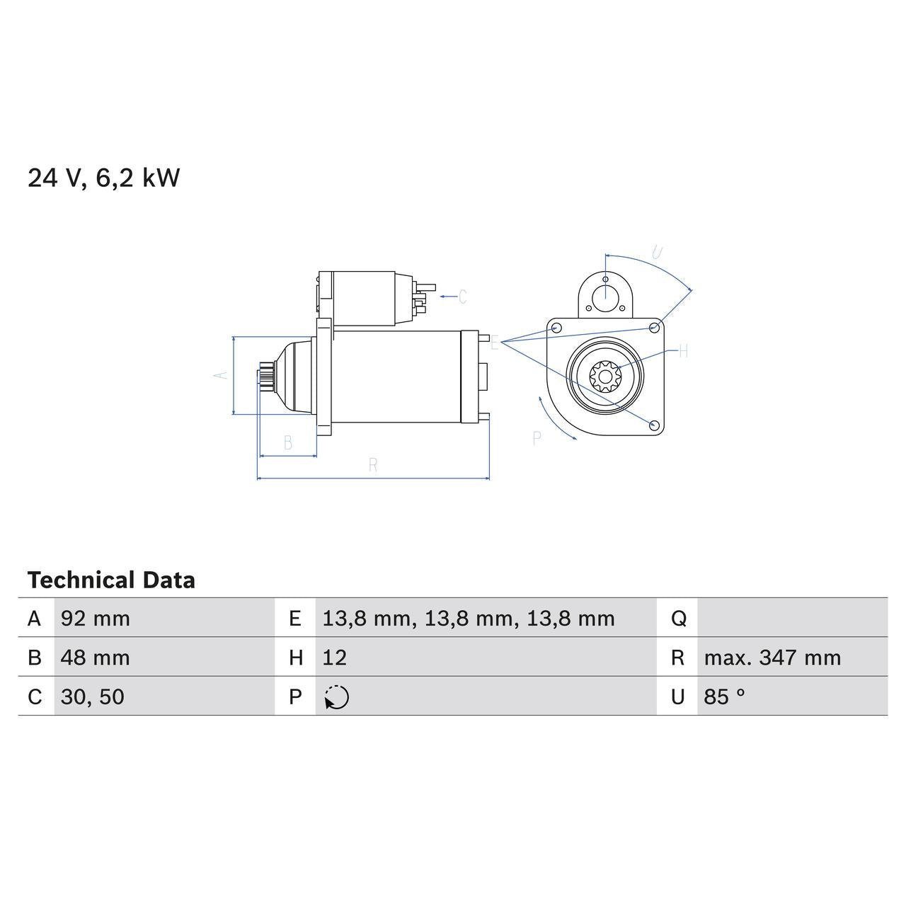BOSCH 0986022980 Starter