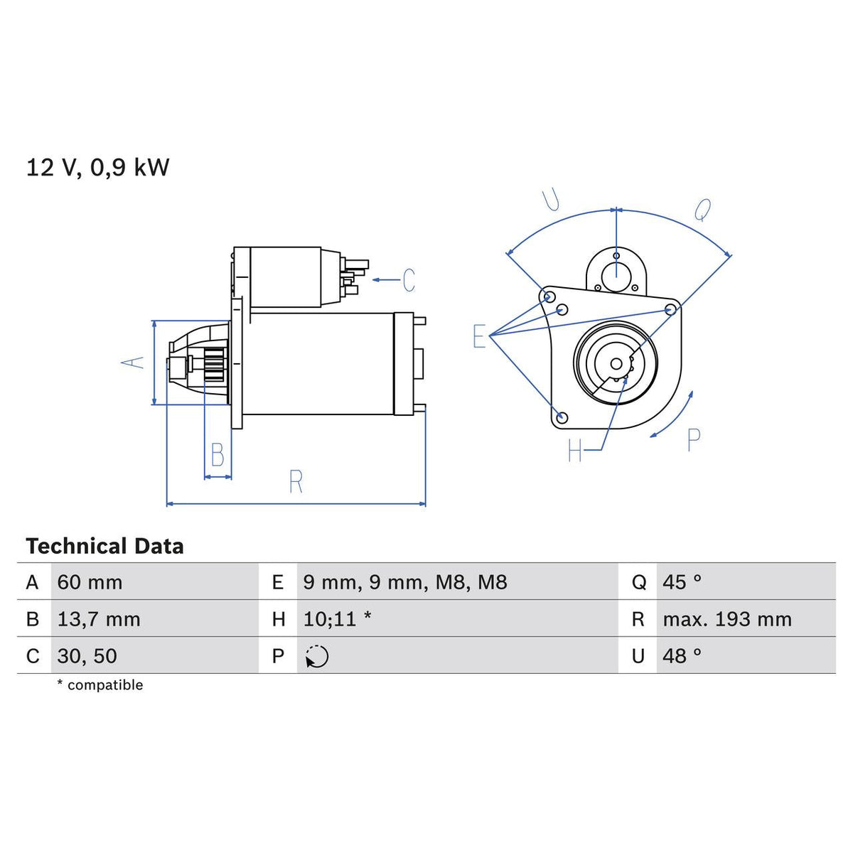 BOSCH 0986021970 Starter