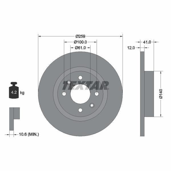 TEXTAR 92175103 Brake Disc