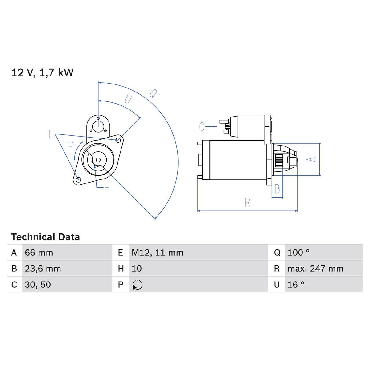 BOSCH 0986024030 Starter