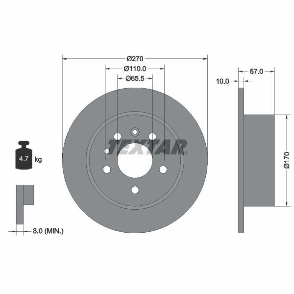 TEXTAR 92038200 Brake Disc