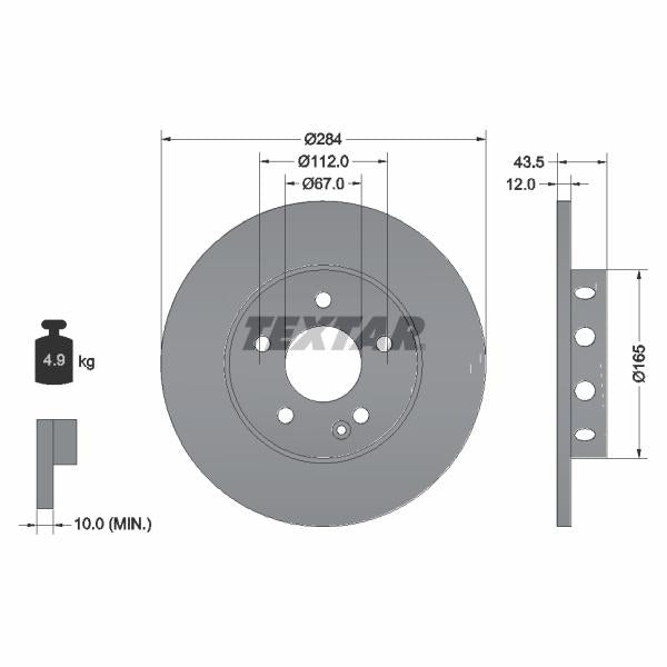 TEXTAR 92059303 Brake Disc