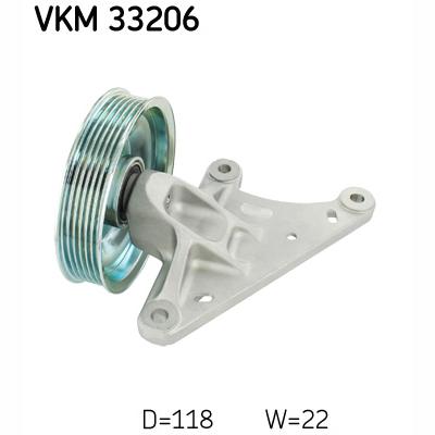 SKF VKM33206 V-Ribbed Belt Deflection/Guide Pulley