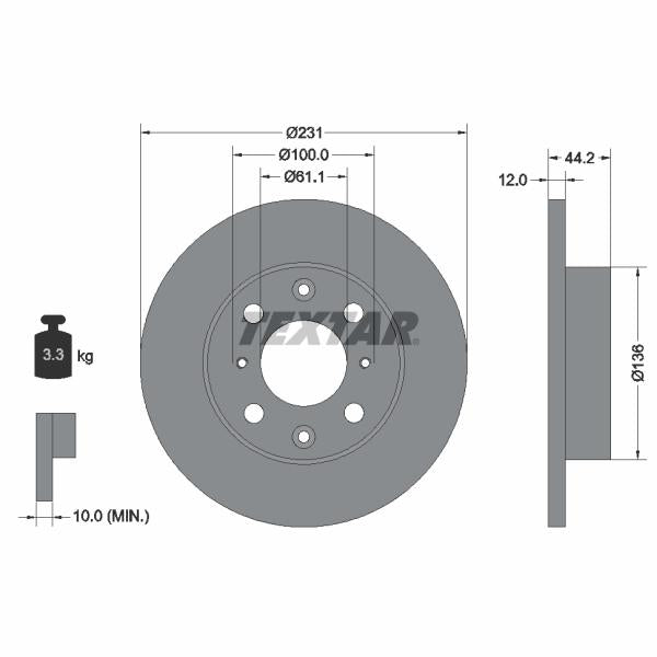 TEXTAR 92046300 Brake Disc