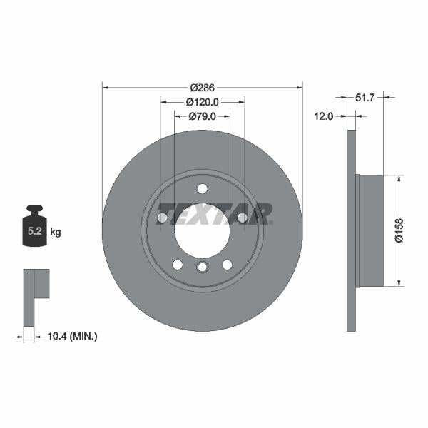 TEXTAR 92055503 Brake Disc