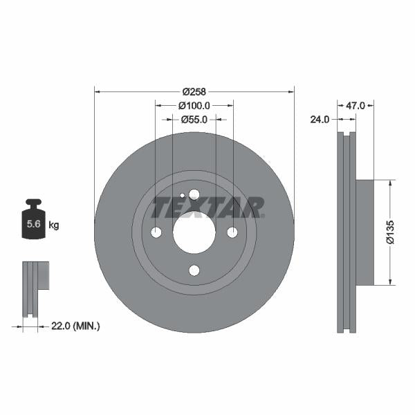 TEXTAR 92103100 Brake Disc