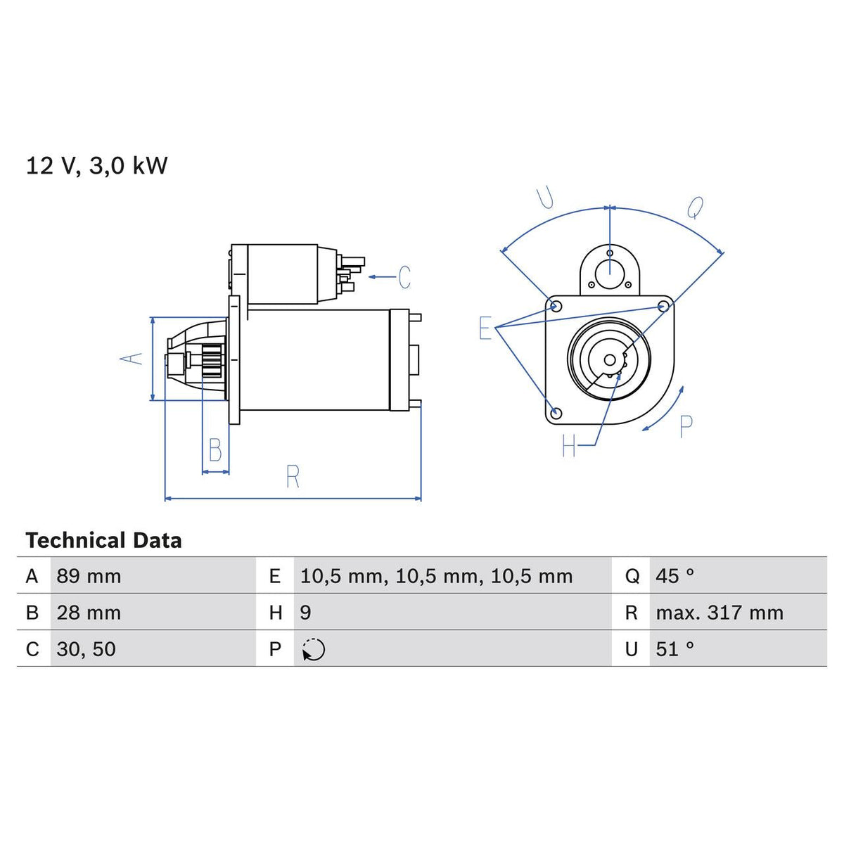 BOSCH 0986019020 Starter