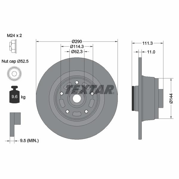 TEXTAR 92309003 Brake Disc