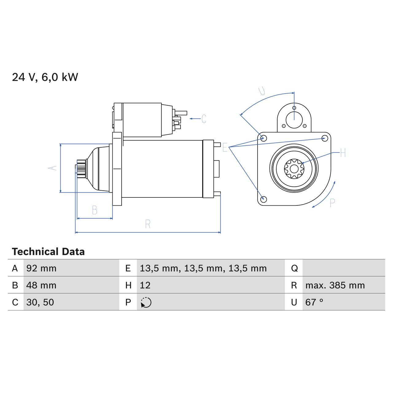 BOSCH 0986022250 Starter