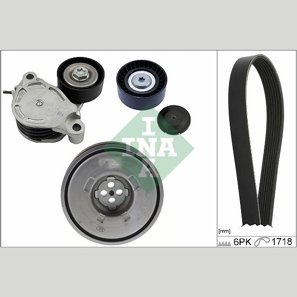 INA 529051620 V-Ribbed Belt Set