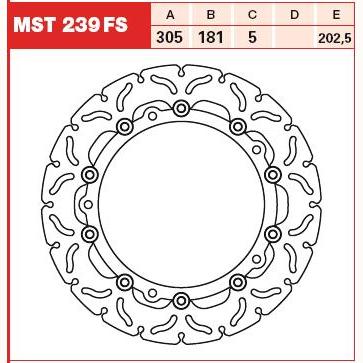 TRW MOTO MST239FS Brake Disc