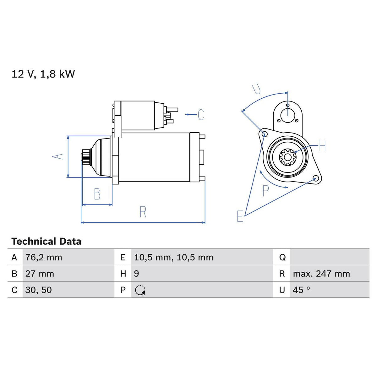 BOSCH 0986018410 Starter