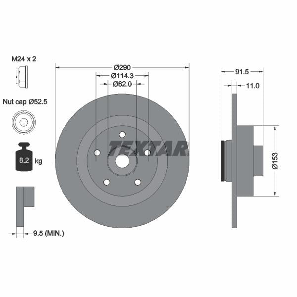 TEXTAR 92317603 Brake Disc