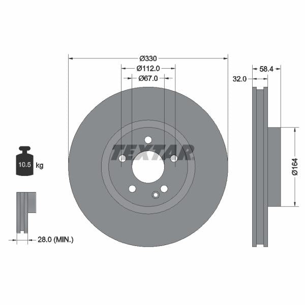 TEXTAR 92279405 Brake Disc