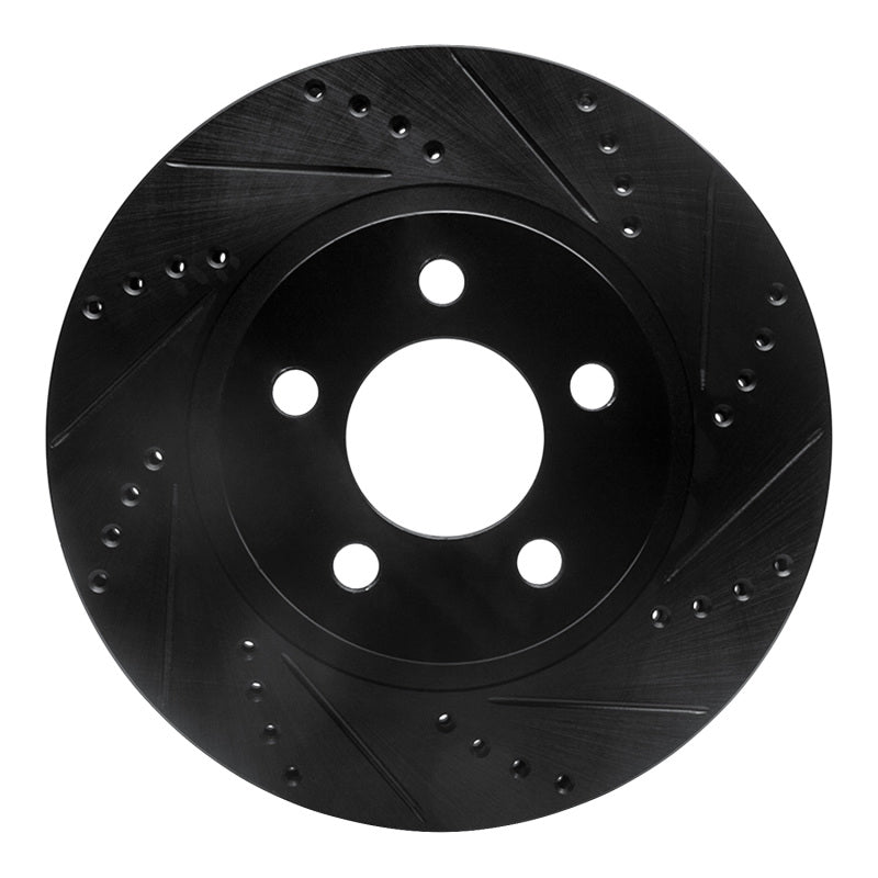 R1 Concepts R1 01-11 Ford Explorer Sport Front Right Drilled & Slotted Black Brake Rotor