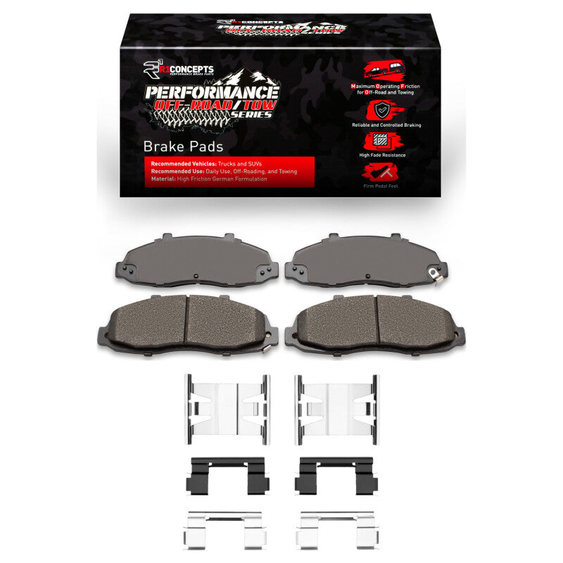 R1 Concepts R1 97-04 Ford F-150 4WD Front Performance Off-Road/Tow Brake Pads & Hardware Kit