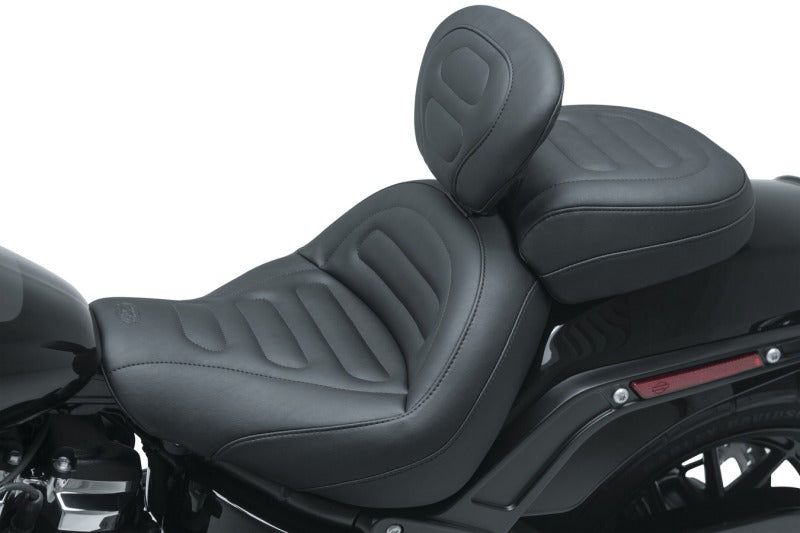 Mustang Motorcycle Mustang 18-21 Harley Fat Bob Standard Touring Recessed Passenger Seat - Black