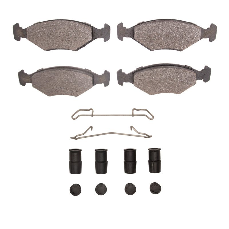 R1 Concepts R1 87-93 Volkswagen Fox Front Semi Met Pads & Hardware Kit