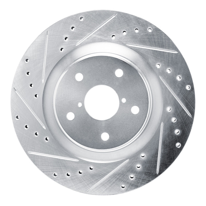 R1 Concepts R1 2020-2025 Subaru WRX Front Left Drilled & Slotted Silver Brake Rotor