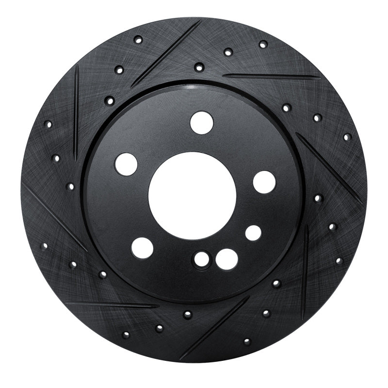 R1 Concepts R1 91-99 Mercedes-Benz S320 Rear Right Drilled & Slotted Black Brake Rotor
