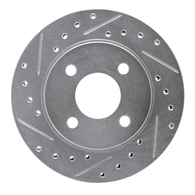 R1 Concepts R1 81-87 Chrysler Town & Country Front Left Drilled & Slotted Silver Brake Rotor