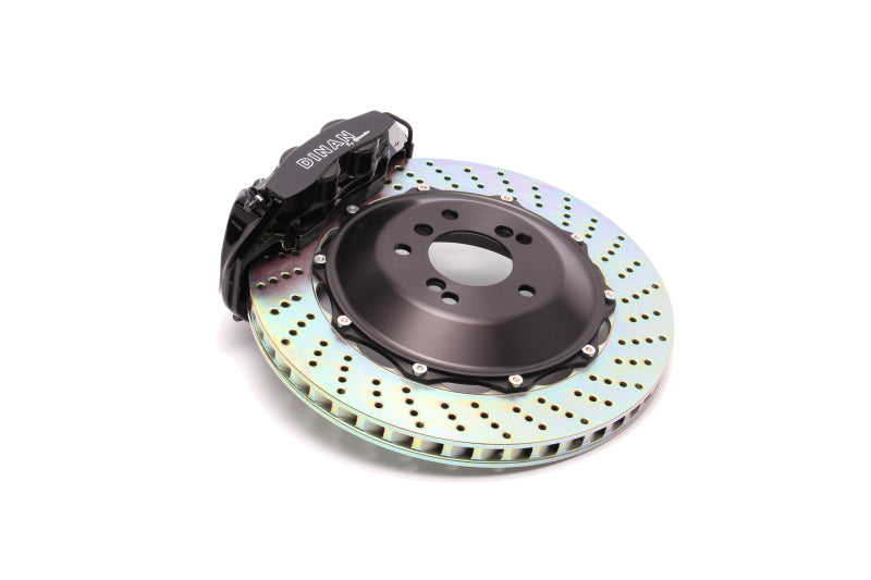 Dinan 13-13 BMW 135is Rear Brake Kit - Black Calipers - Drilled