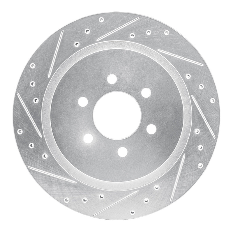 R1 Concepts R1 92-02 Dodge Viper Rear Left Drilled & Slotted Silver Brake Rotor