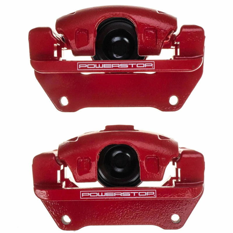 PowerStop Power Stop 07-18 Jeep Wrangler JK Front Red Caliper Pair w/Bracket