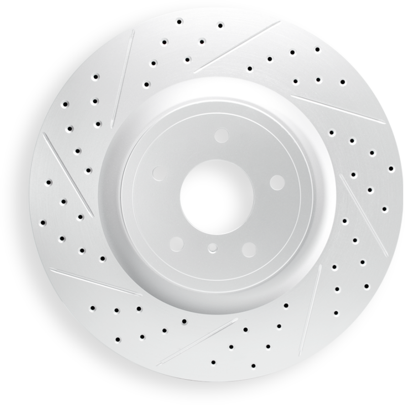 R1 Concepts R1 95-07 Ford E-Super Duty Front Left Drilled & Slotted Geo-Carbon Rotor