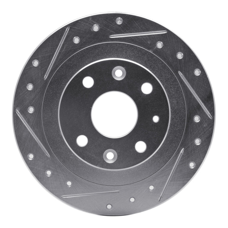 R1 Concepts R1 90-03 Ford Escort Rear Left Drilled & Slotted Silver Brake Rotor