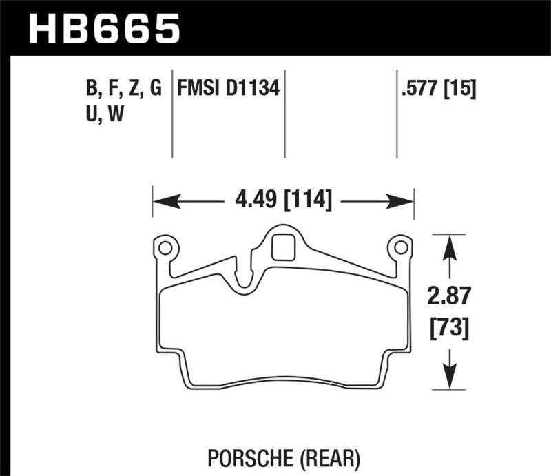 Hawk Performance Hawk 17-20 Porsche 718 Boxster 2.0L Base Exc.Ceramic Composite Brakes Rear ER-1 Brake Pads