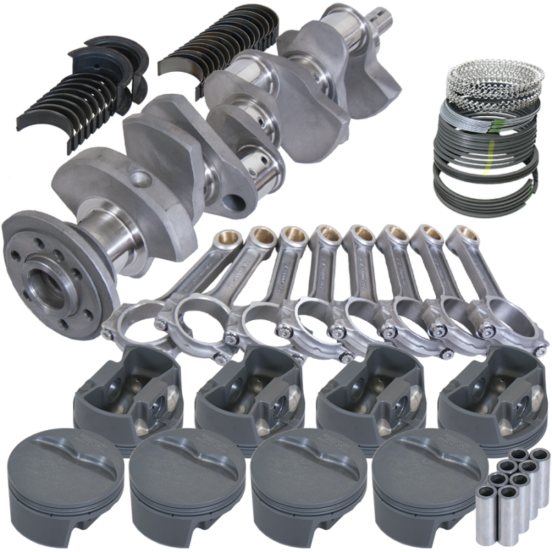 Eagle Chevy 350 3.480in Crank 6.000in I-Beam Rods -5cc Flat Top 4.030in Pistons Rotating Assembly