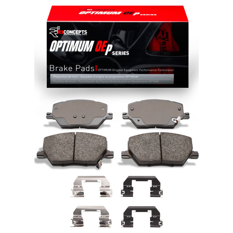R1 Concepts R1 15-21 Fiat 500X Front Optimum OE Brake Pads & Hardware Kit
