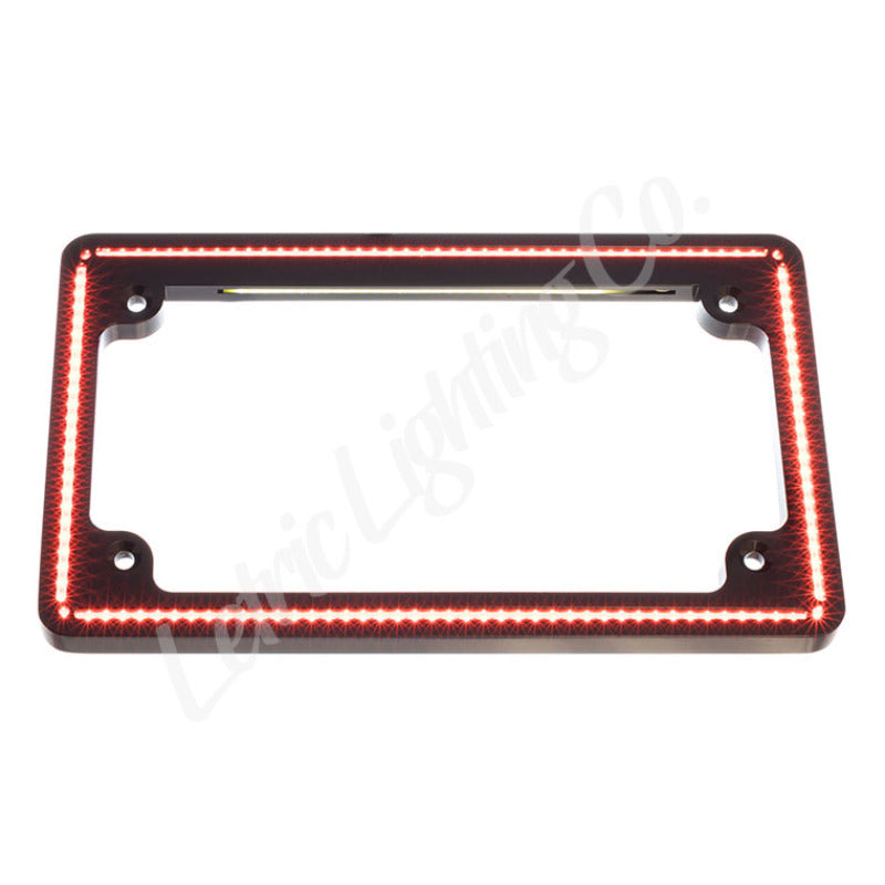 Letric Lighting 11-17 HD Softail FXS/B/ 12-17 FLS/S Perfect Plate Light License Plate Frame Black