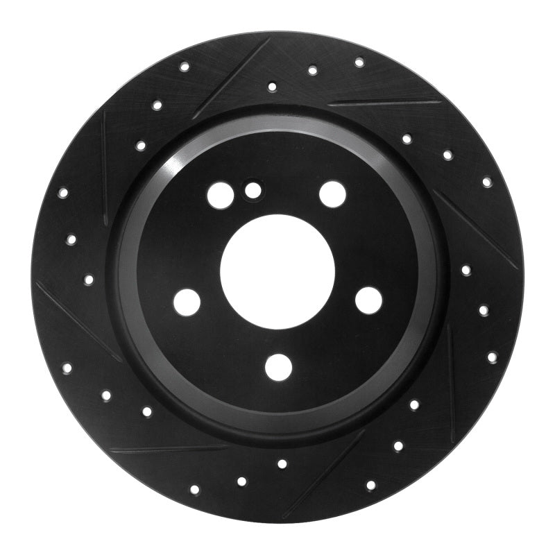 R1 Concepts R1 07-13 Mercedes-Benz S550 Rear Left Drilled & Slotted Black Brake Rotor