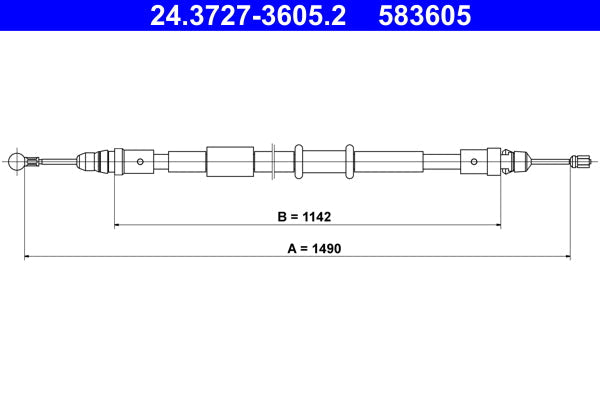 BOSCH 1987477658 Parking Brake Cable Pull
