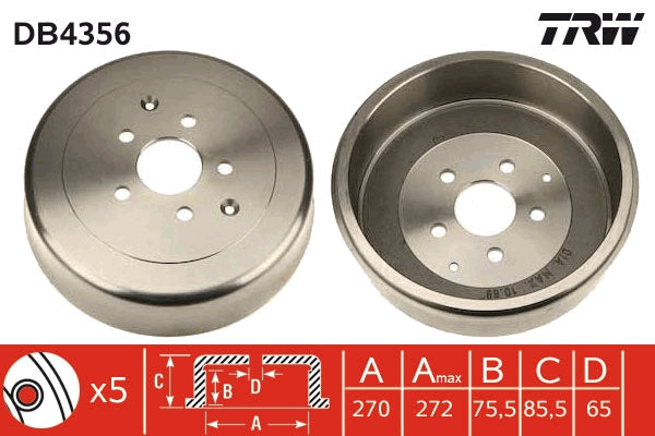 TRW MOTO DB4356 Brake Drum