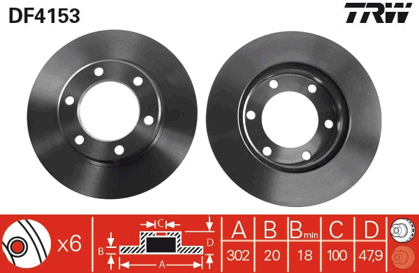 TRW MOTO DF4153 Brake Disc