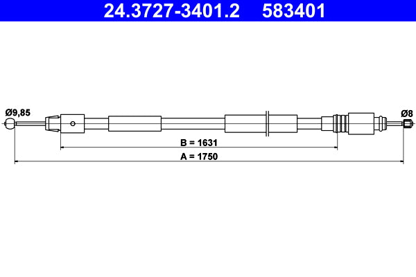 BOSCH 1987477917 Parking Brake Cable Pull