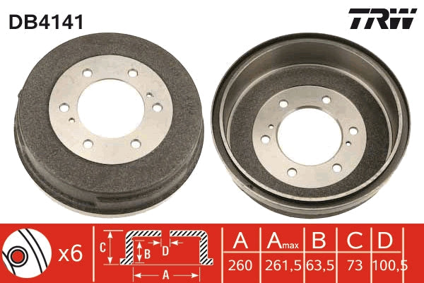 TRW MOTO DB4141 Brake Drum