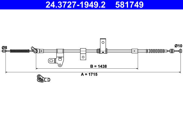 BOSCH 1987482344 Parking Brake Cable Pull