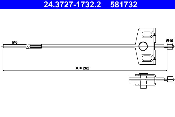 BOSCH 1987482502 Parking Brake Cable Pull