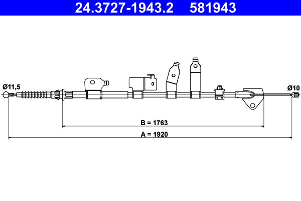 BOSCH 1987477989 Parking Brake Cable Pull