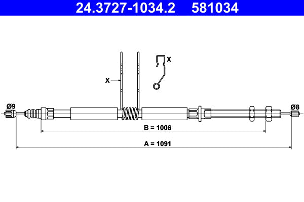 BOSCH 1987482202 Parking Brake Cable Pull