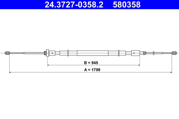 BOSCH 1987482124 Parking Brake Cable Pull