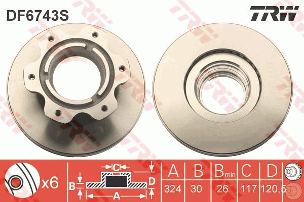 TRW MOTO DF6743S Brake Disc