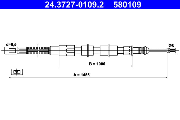 BOSCH 1987477273 Parking Brake Cable Pull