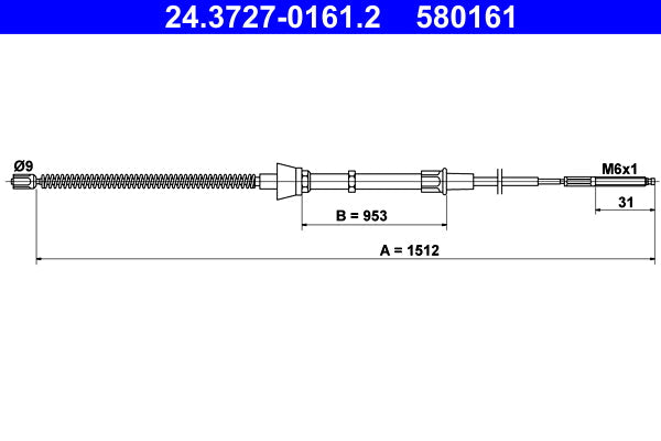 BOSCH 1987477065 Parking Brake Cable Pull