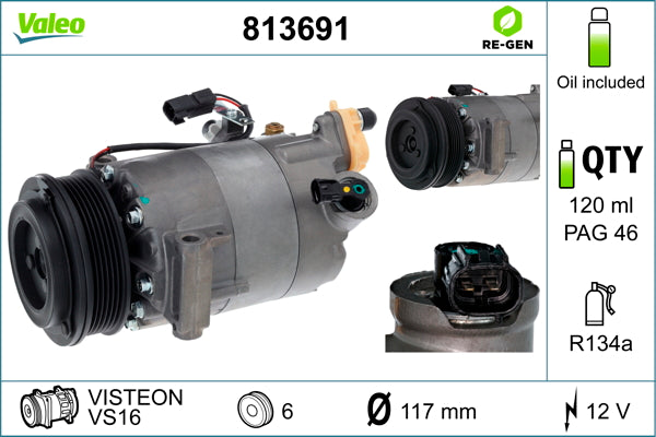 VALEO VAL813691 Air Conditioning Compressor